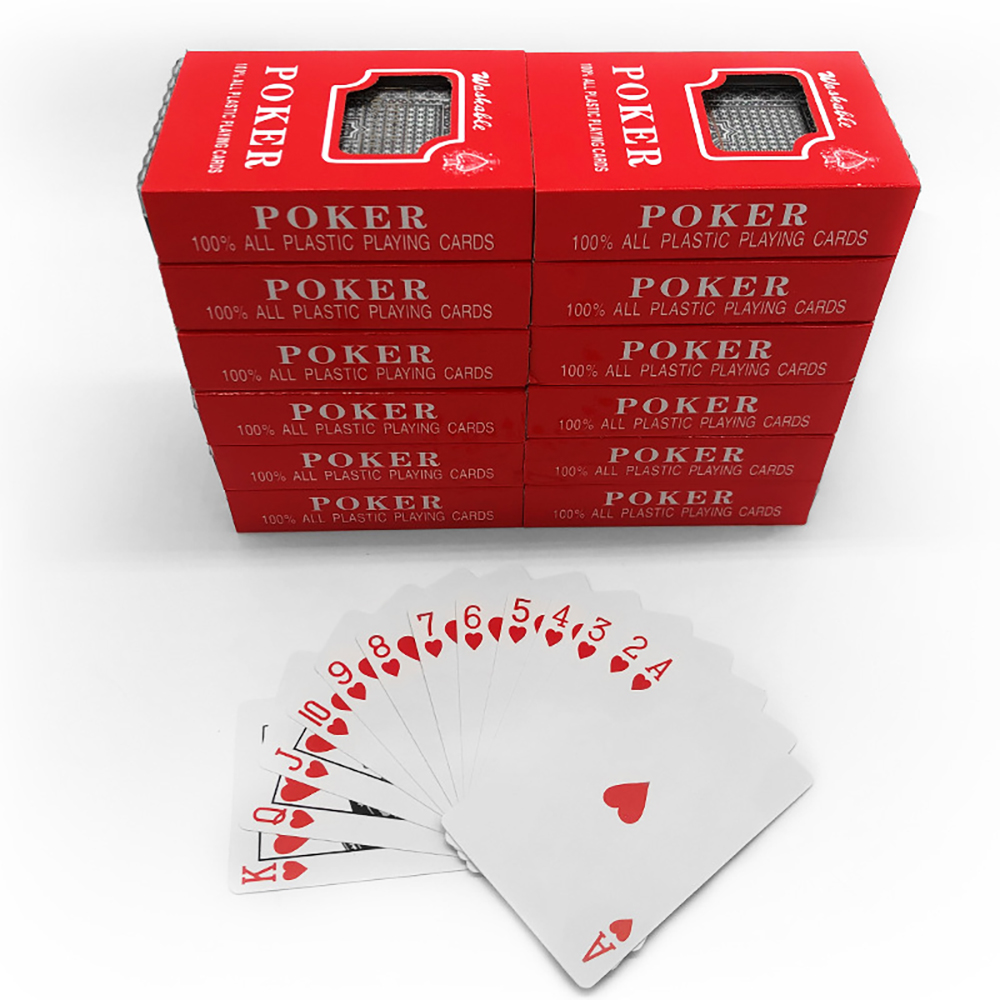 Bộ Bài Tây Poker Nhựa PVC Giá Rẻ WASHABLE Chất Liệu Chống Thấm Nước Có Thể Uốn Cong Mà Không Gãy