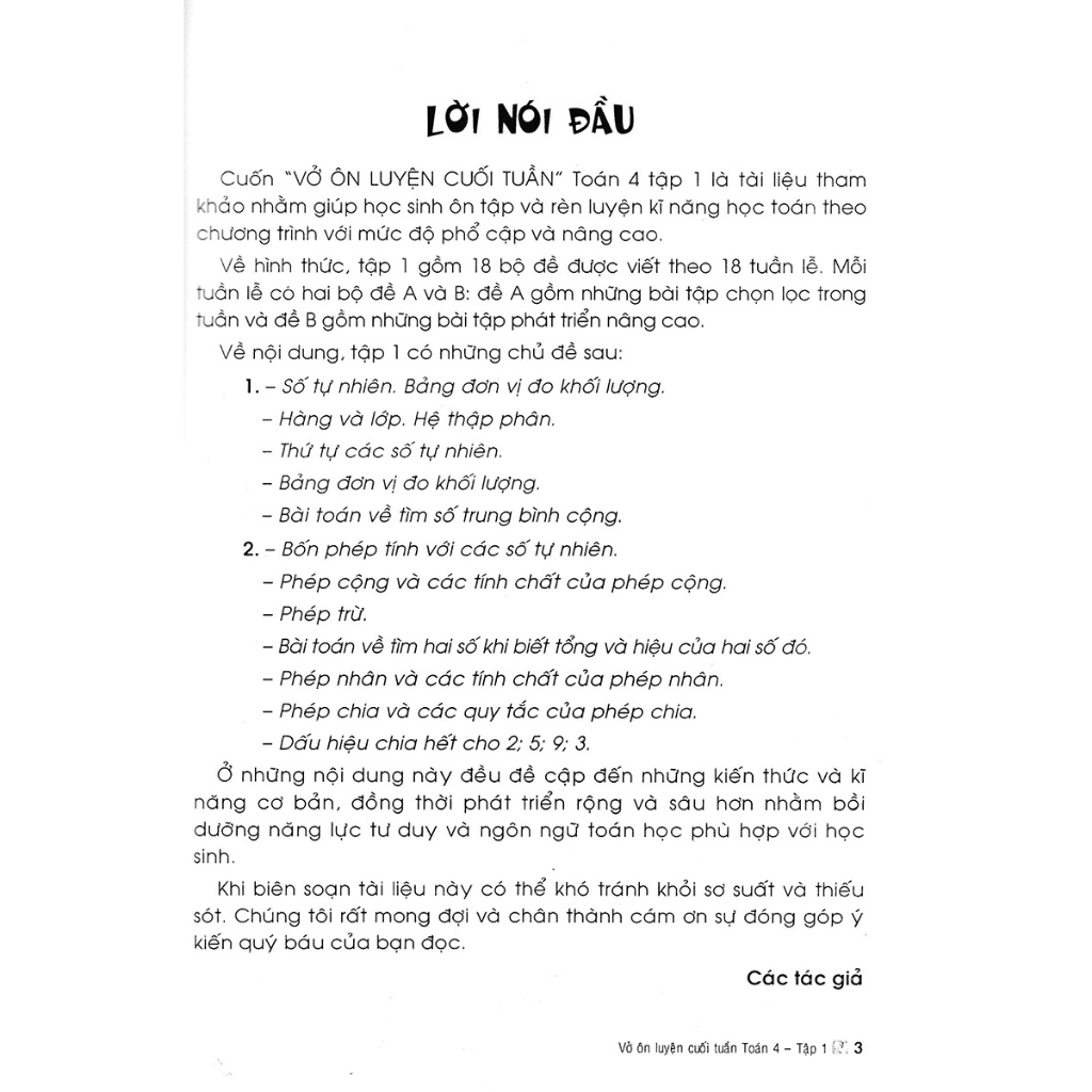 Sách - Vở Ôn Luyện Cuối Tuần Toán 4 Tập 1