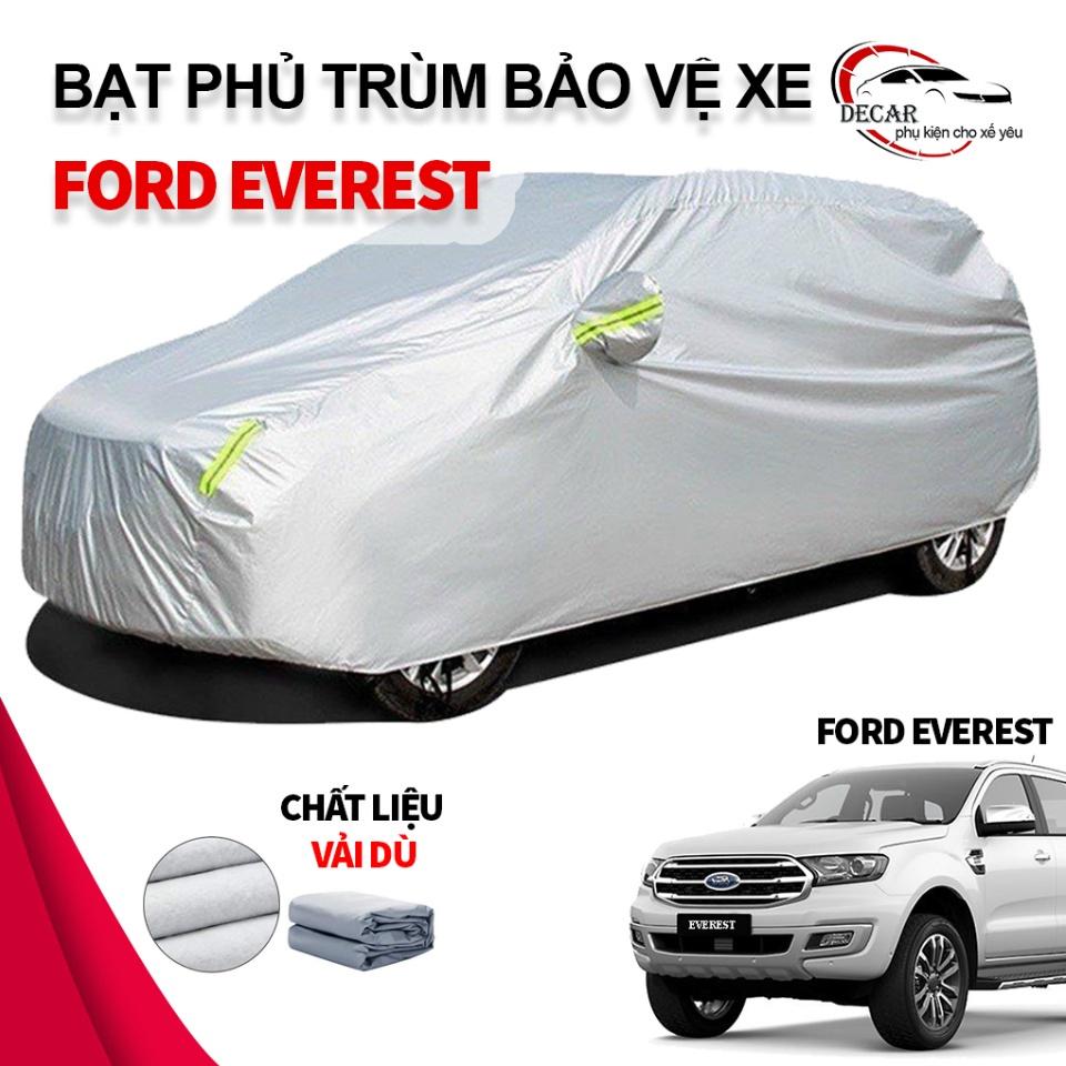 Bạt phủ xe ô tô 7 chỗ cỡ to Ford Everest , áo chùm phủ kín bảo vệ xe ô tô chất liệu vải dù oxford cao cấp