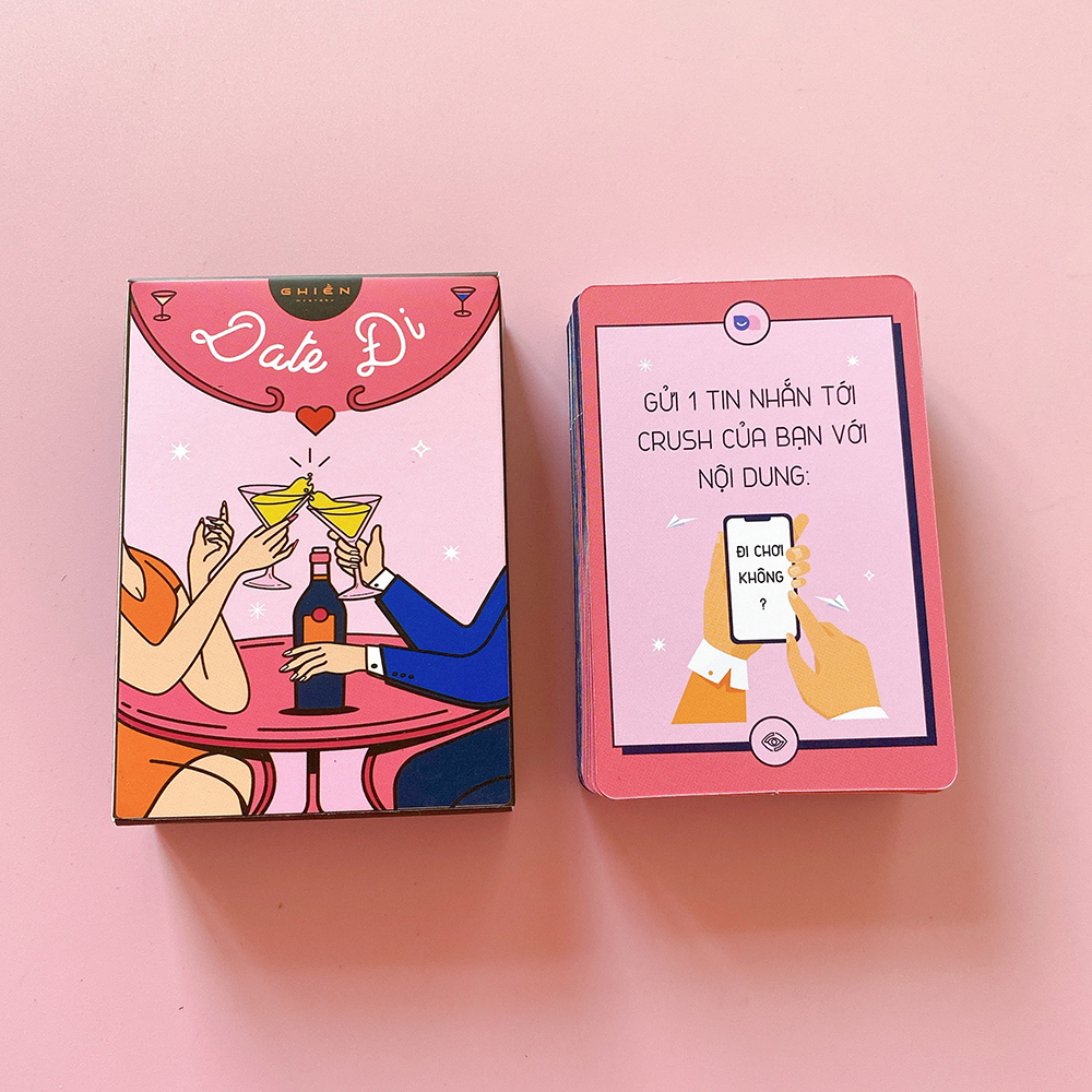 Bộ Bài Date Đi Drinking Game 40 Lá Chinh Phục Trái Tim Crush Dành Cho Những Buổi Hẹn Hò Thú Vị Của Các Cặp Đôi