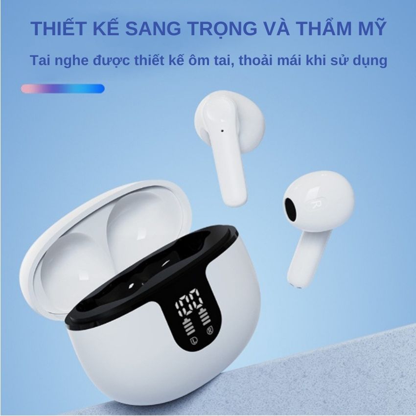 Tai nghe không dây bluetooth S61 TWS cao cấp cảm ứng chạm thông minh cực nhạy - Tai nghe True Wireless ENC chống nước IPX5, màn hình kỹ thuật số, giảm tiếng ồn kép