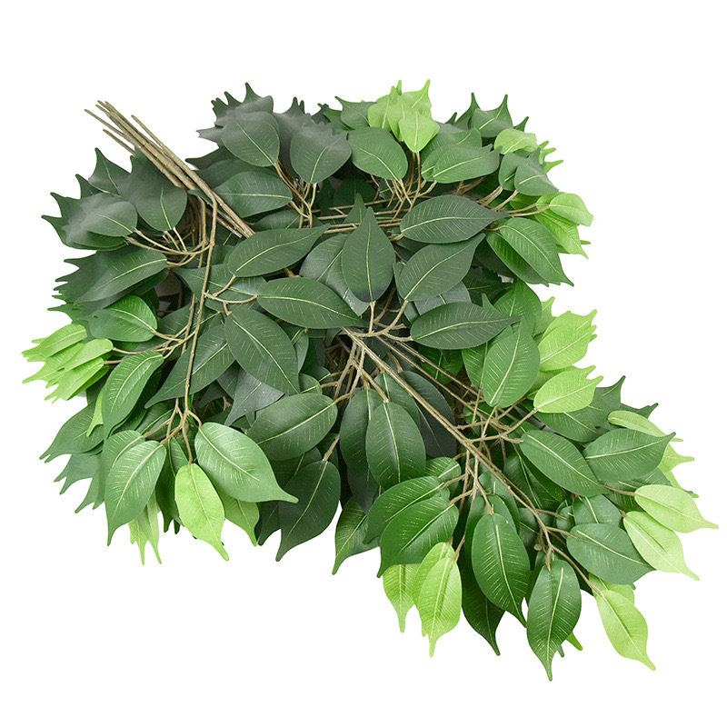 THANH LÝ lá si xanh combo 12 cành lá giả trang trí cắm cây giả SHIP HOẢ TỐC TPHCM