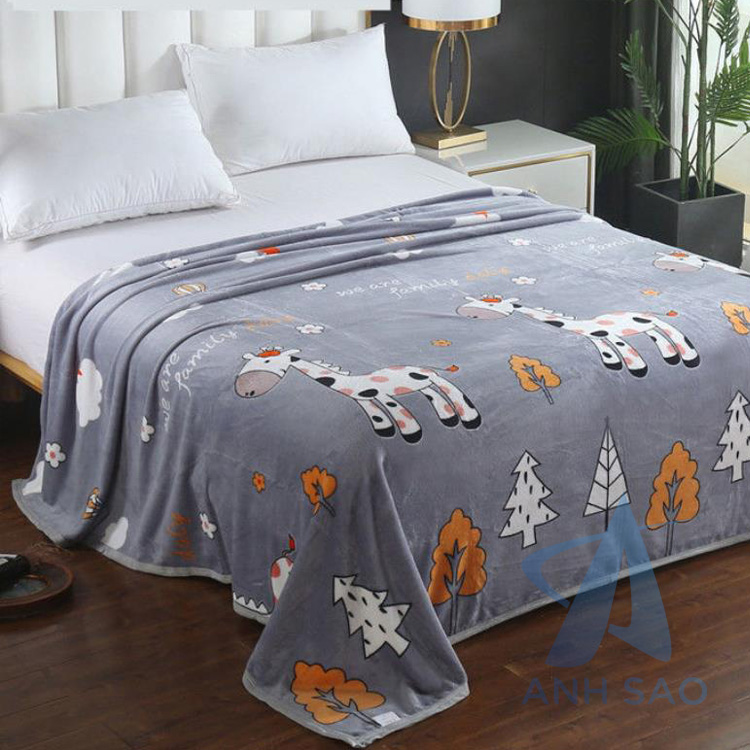 Mền lông tuyết dày dặn cao cấp kích thước đa dạng mềm mịn mùa hè, giữ ấm mùa đông dùng phòng máy lạnh dễ gấp gọn