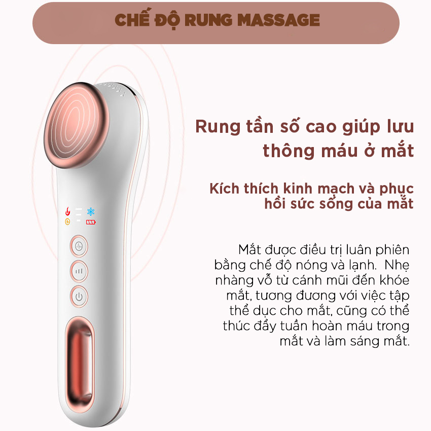 Máy Massage Mắt Nóng Lạnh MSY-E001, Mát Xa Thâm Quầng, Nếp Nhăn, Bọng Mắt