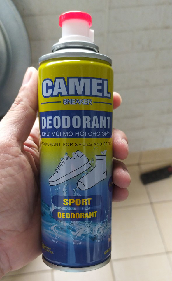 Chai xịt khử mùi hôi giày Camel tác dụng trong 24h, hương thơm nhẹ tự nhiên, dung tích 260ml Công nghệ Mỹ