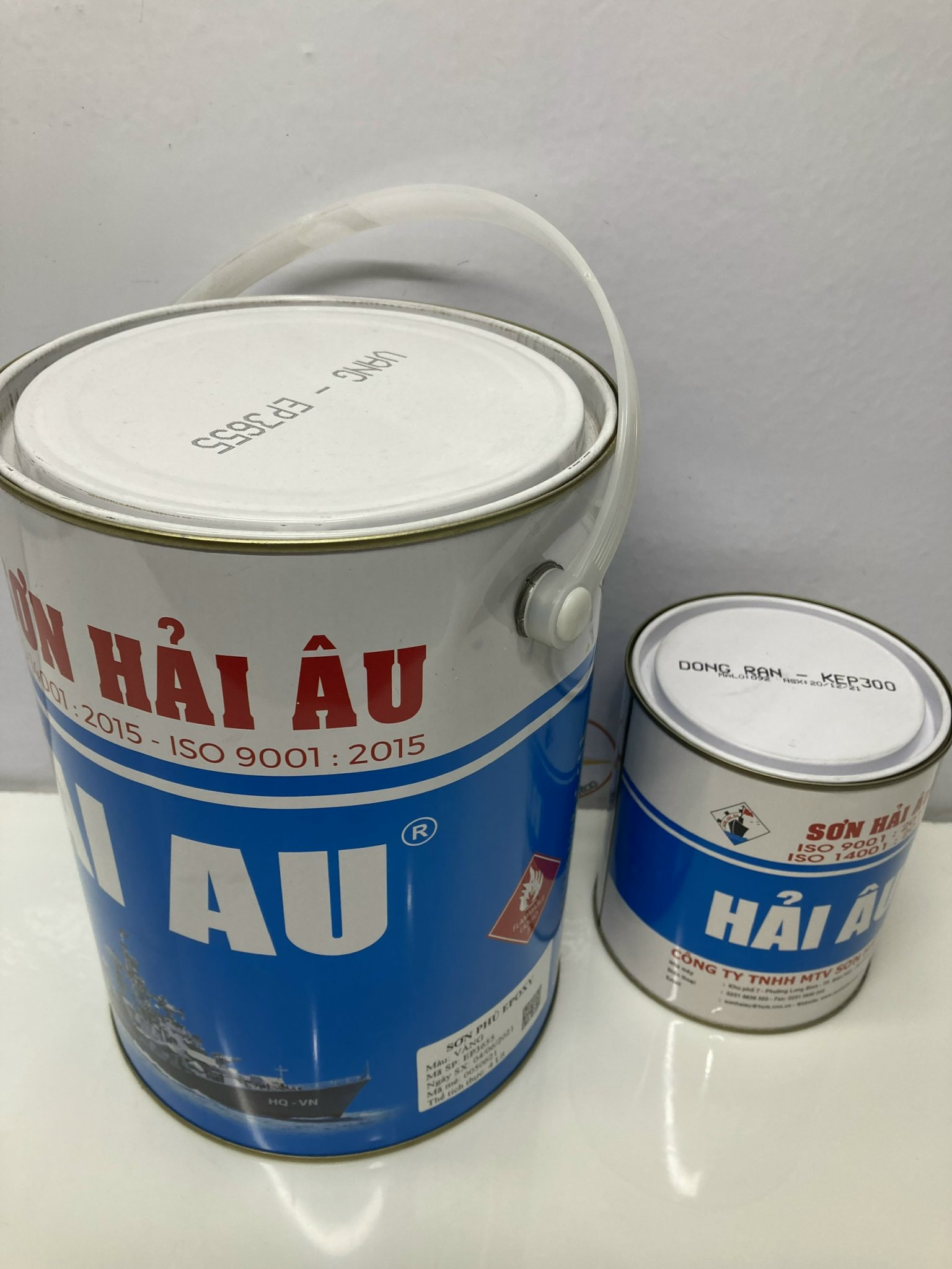 Sơn Epoxy Hải Âu màu vàng EP655 5L/Bộ