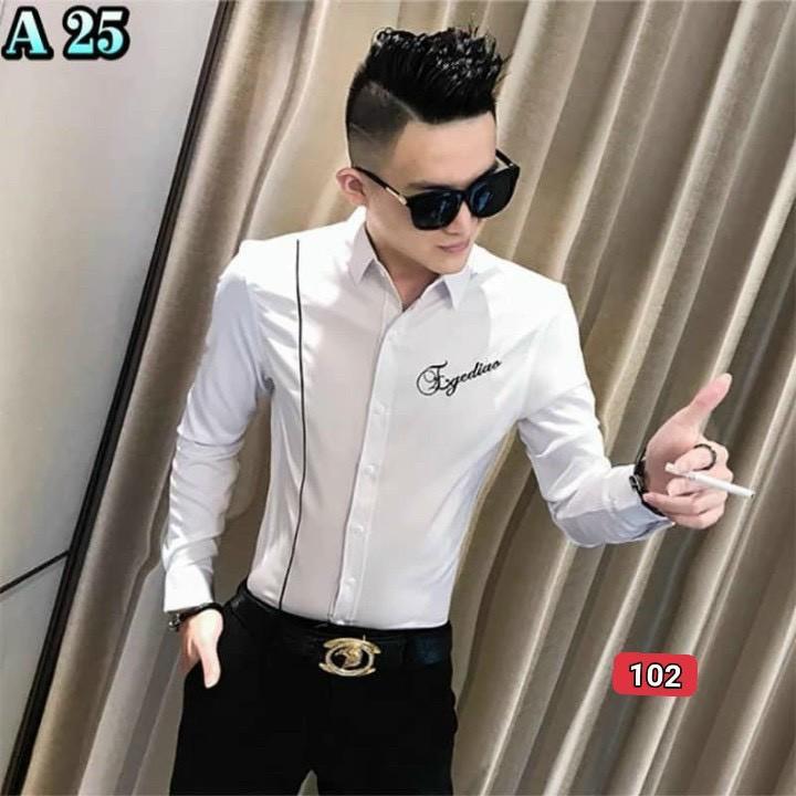 Áo sơ mi nam họa tiết cao cấp vải lụa thái xịn siêu co dãn mẫu mã mới nhất Phuongnamshop20 bb123