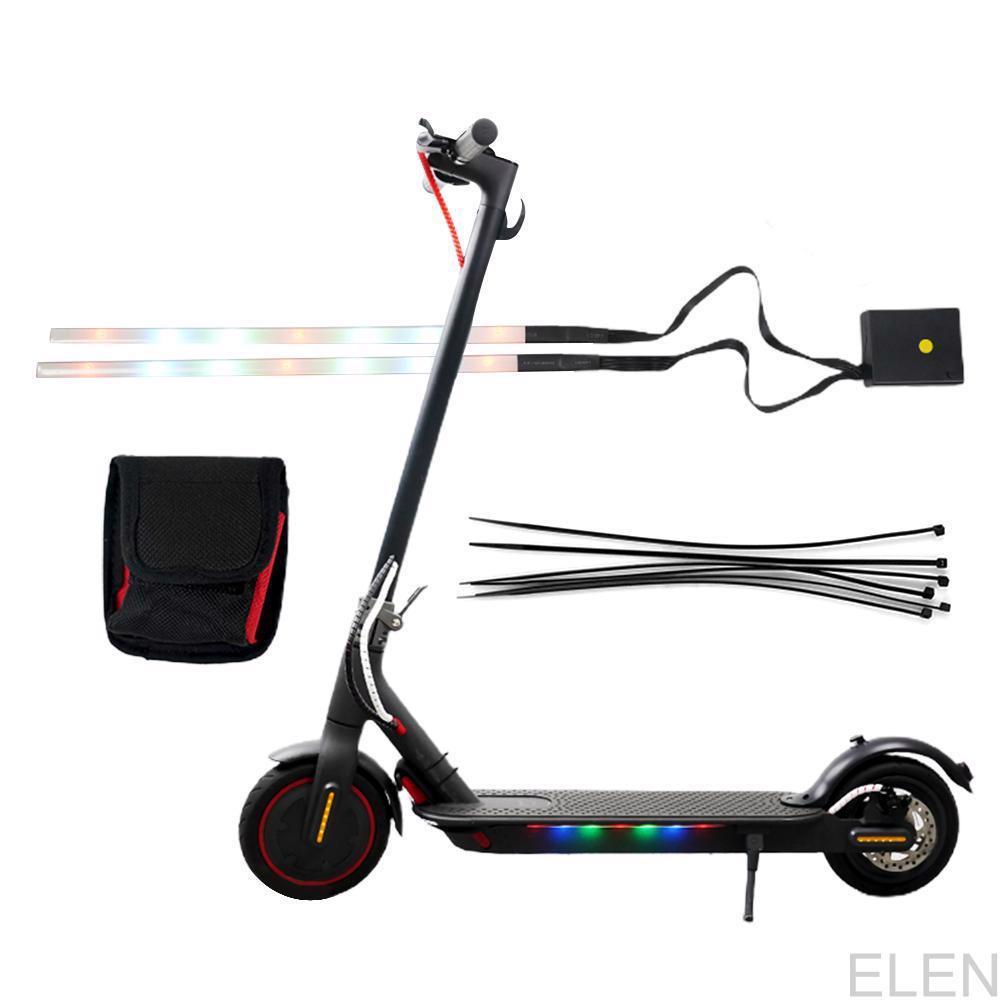 Compatible for Xiaom 9 Electric Scooter LED Light Bar Colorful Waterproof Light Bars Decorative Chassis Light with ELEN