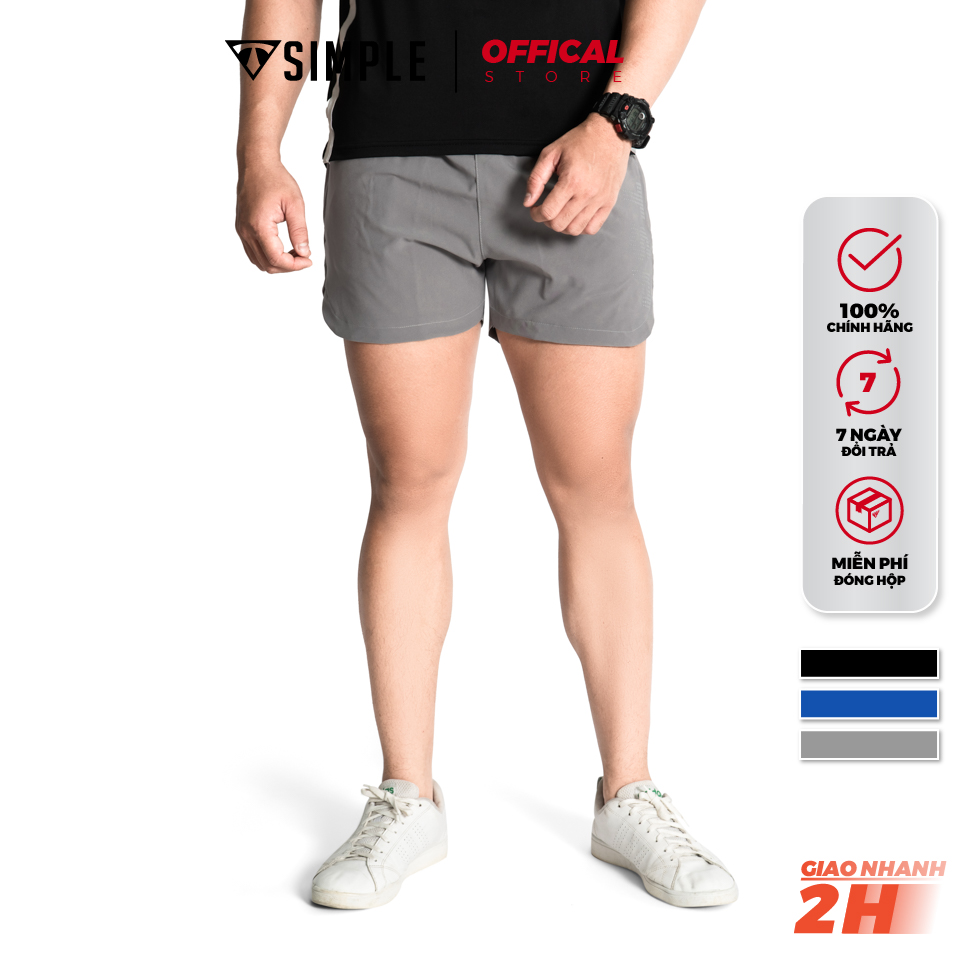 Quần Đùi Thể Thao Nam TSIMPLE V2 Short tập gym vải gió thoáng mát co giãn thoải mái vận động QGRP2