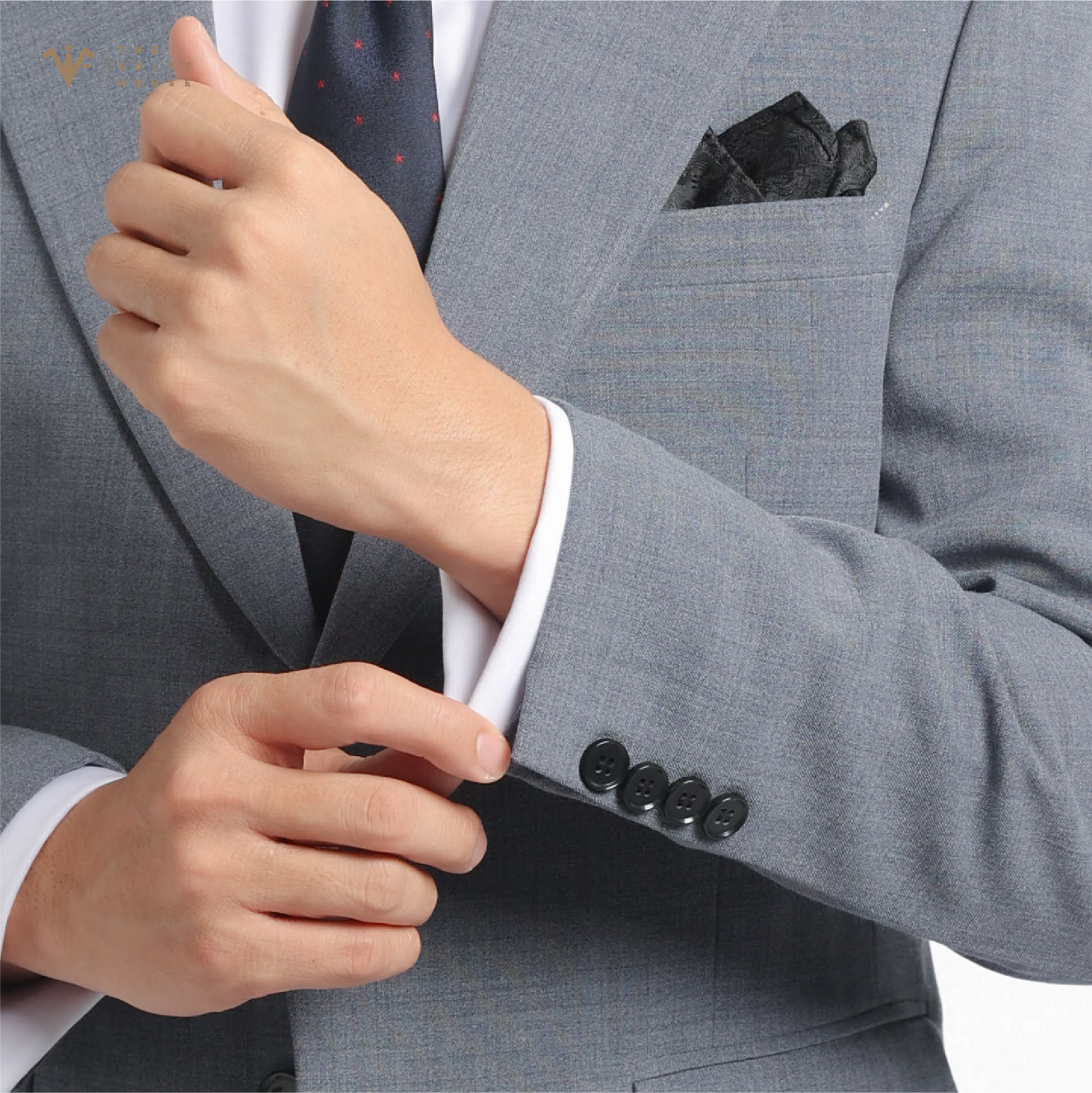 [CLASSY 2] SUIT NGUYÊN BỘ MÀU XÁM XANH CARO ẨN, CHẤT LIỆU WOOL 2 KHUY 3 TÚI, VẢI NOBILITY