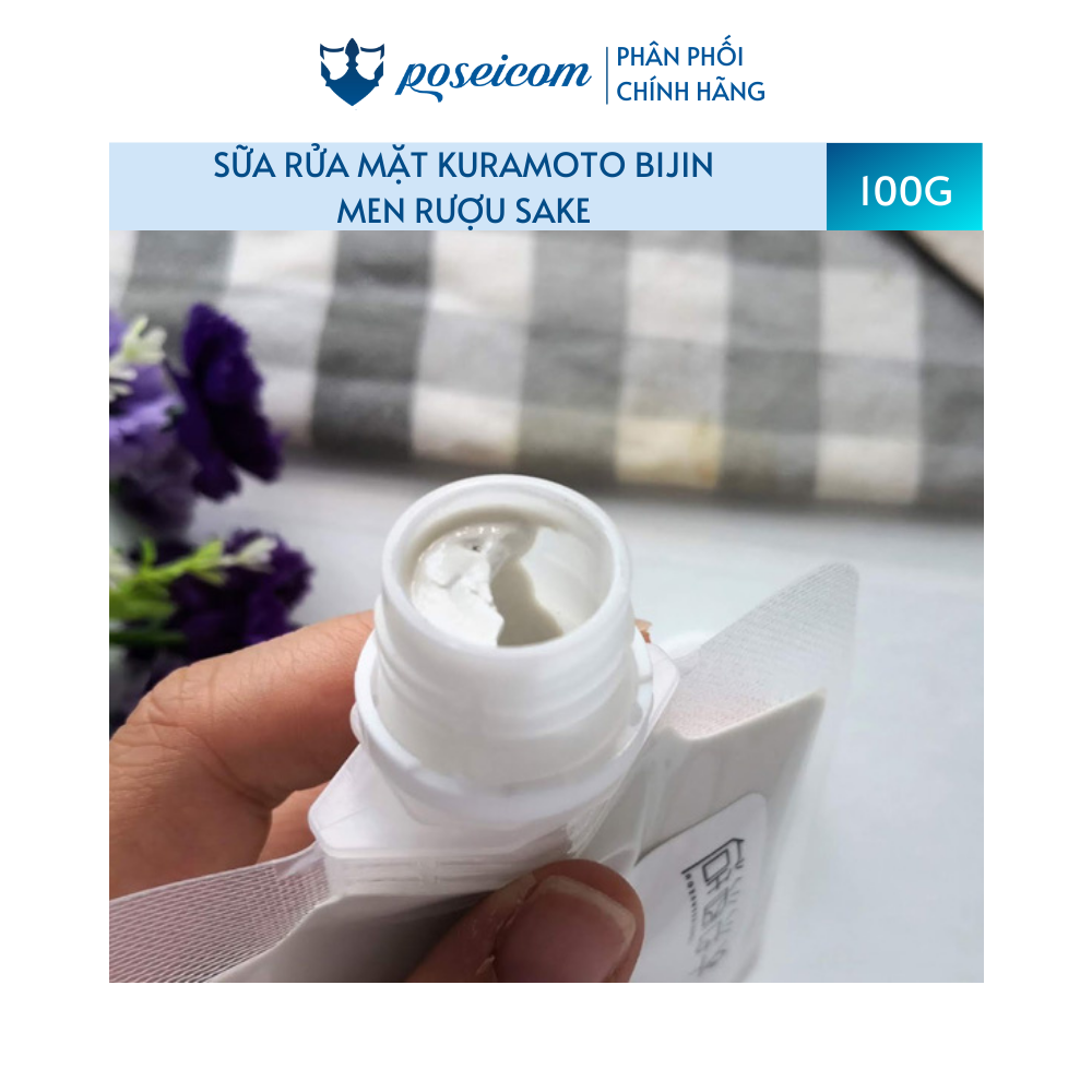 Sữa rửa mặt Kuramoto Bijin gạo lên men Sake 100g
