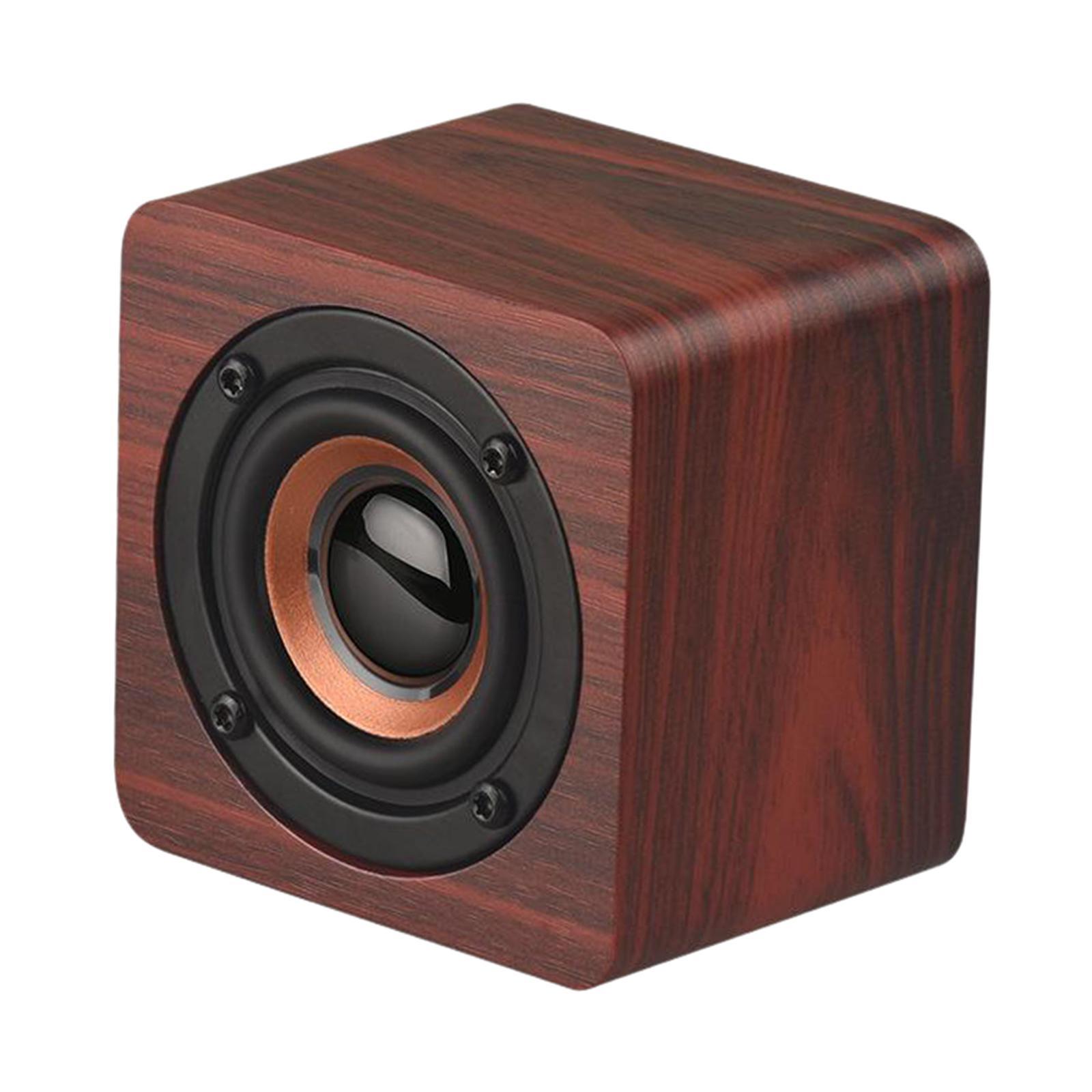 Mini Wooden Bluetooth Multimedia Speaker 1200mAh Battery & Cable