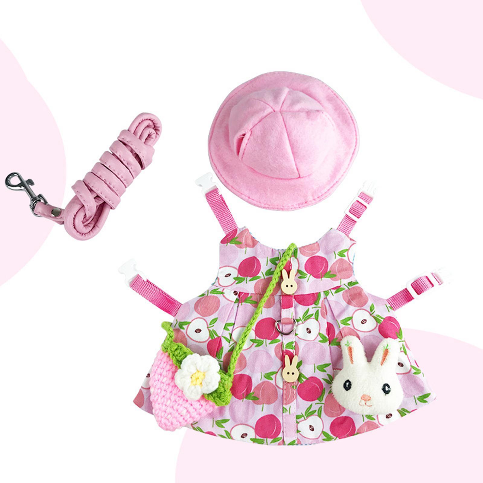 2 Set Rabbit Vest Harness Squirrel Hedgehog Small Animal Bunny Clothes Dress