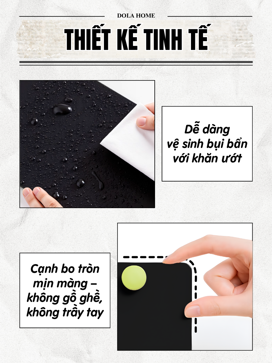 Bảng Từ Tính Kim Loại Dola Home – Nhỏ Gọn, Ghi Chú Viết Xoá Dễ, Decor Góc Làm Việc Aesthetic