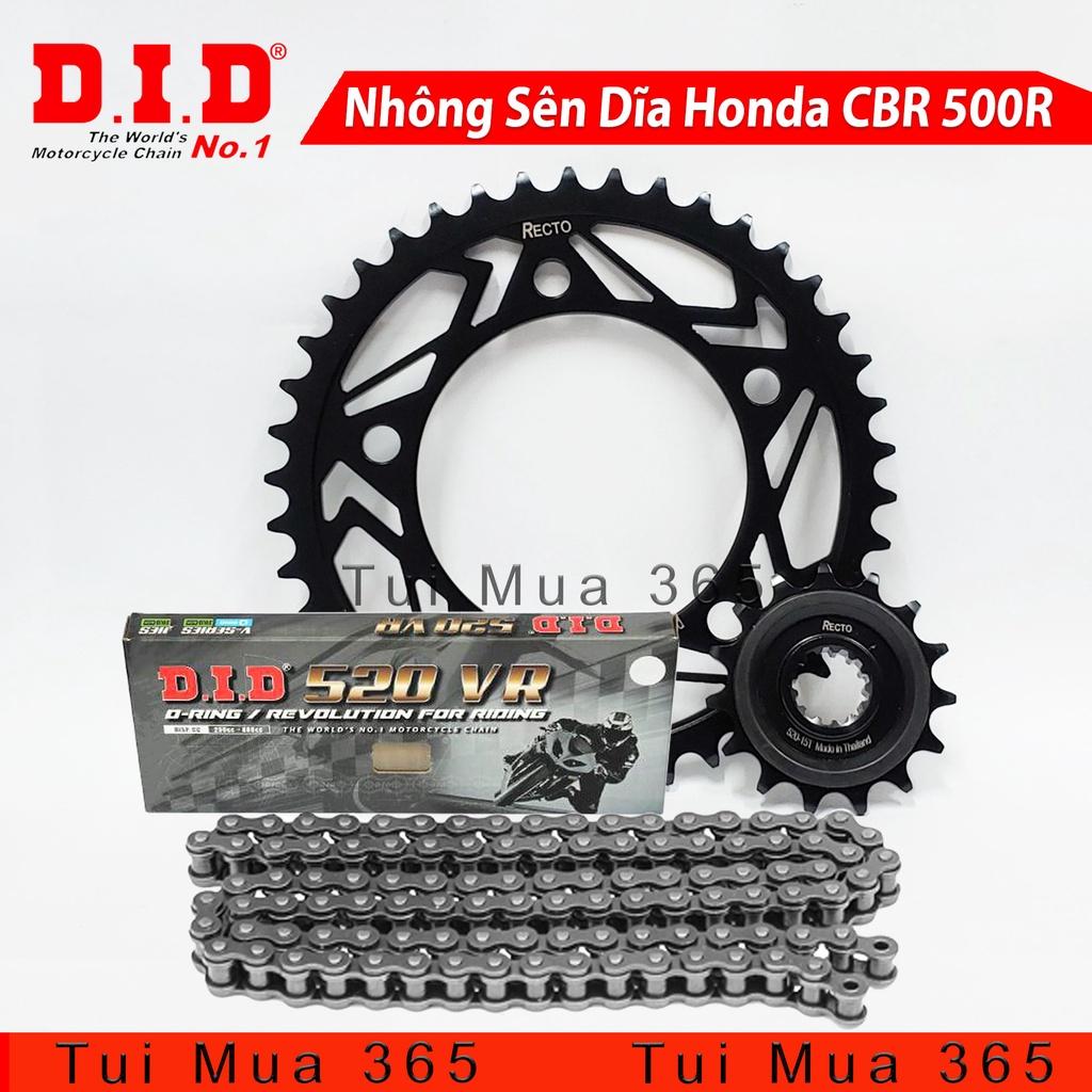 NHÔNG SÊN DĨA HONDA CBR 500R RECTO - SÊN DID 520 O-RING ( 15T x 41T )