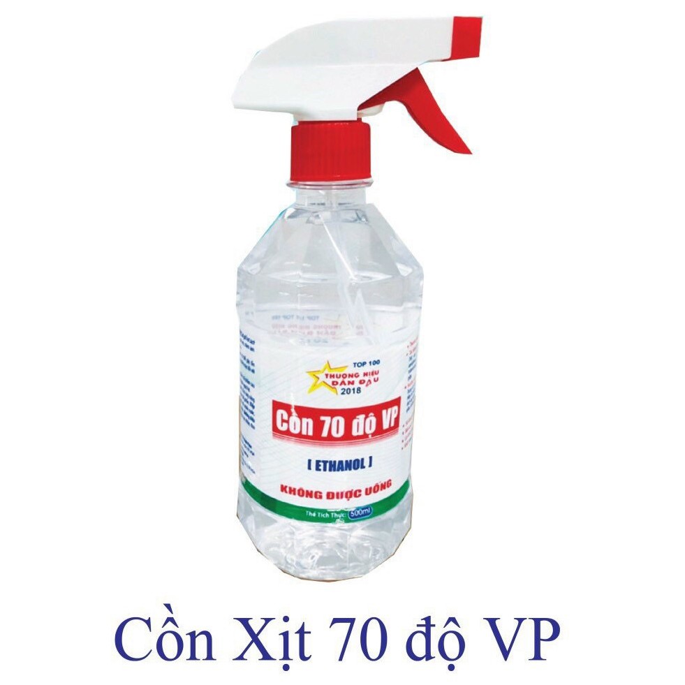 Cồn sát khuẩn 70 độ Vĩnh Phúc có vòi xịt 500ml hoặc 1 Lít