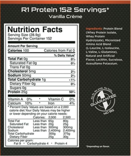 Rule 1 Protein 10Lbs 4,54kg – Bổ sung Protein 100% Whey Isoalte & Hydrolyzed, hấp thu cực nhanh, tăng Cơ cực mạnh