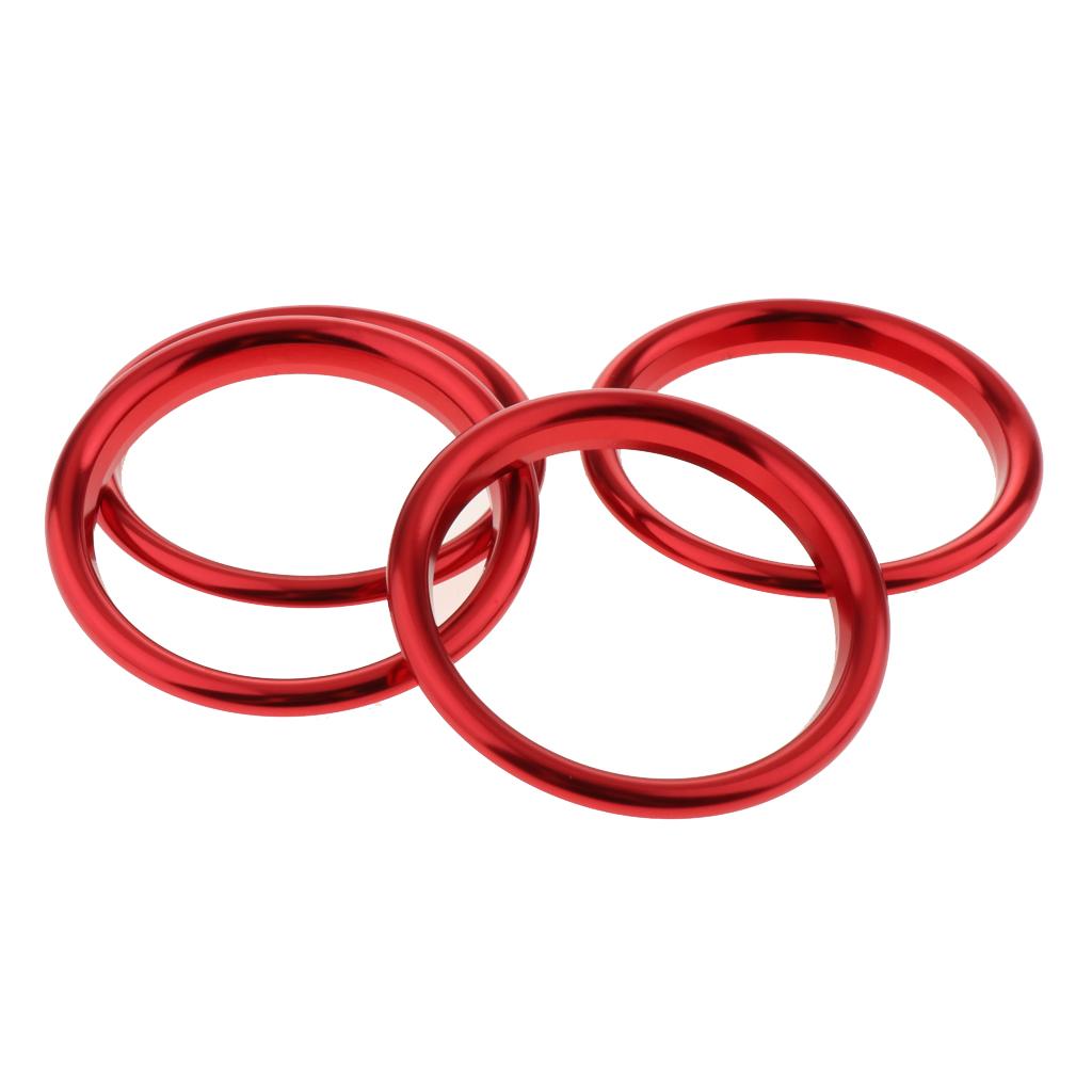 4PCS AC Air Vent Outlet Cover Sticker Ring For Audi A3 S3 2013-2016