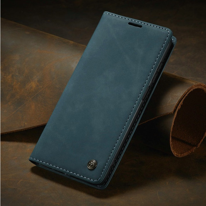 Bao da bò thật dạng ví chính hãng Caseme dành cho Xiaomi Redmi Note 9 Pro