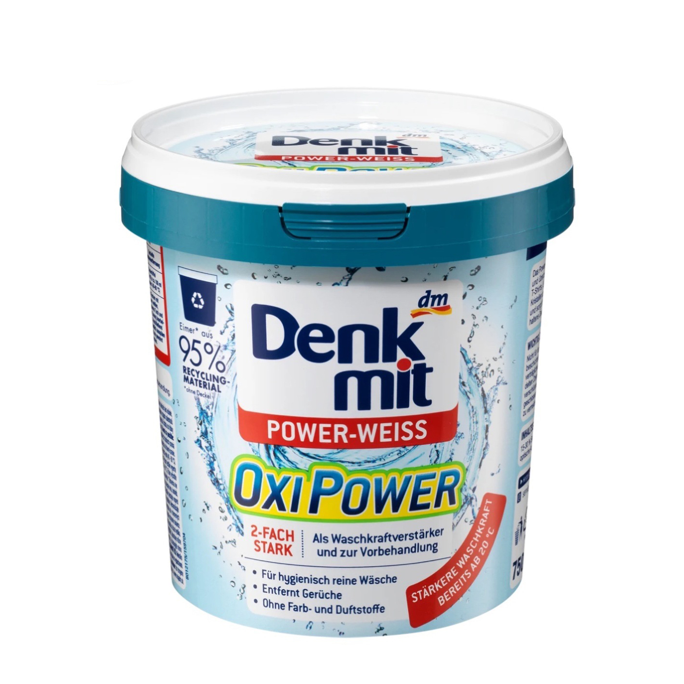 Bột tẩy trắng quần áo Denkmit Oxi Power Đức 750gr tẩy mạnh vết ố bẩn cứng đầu