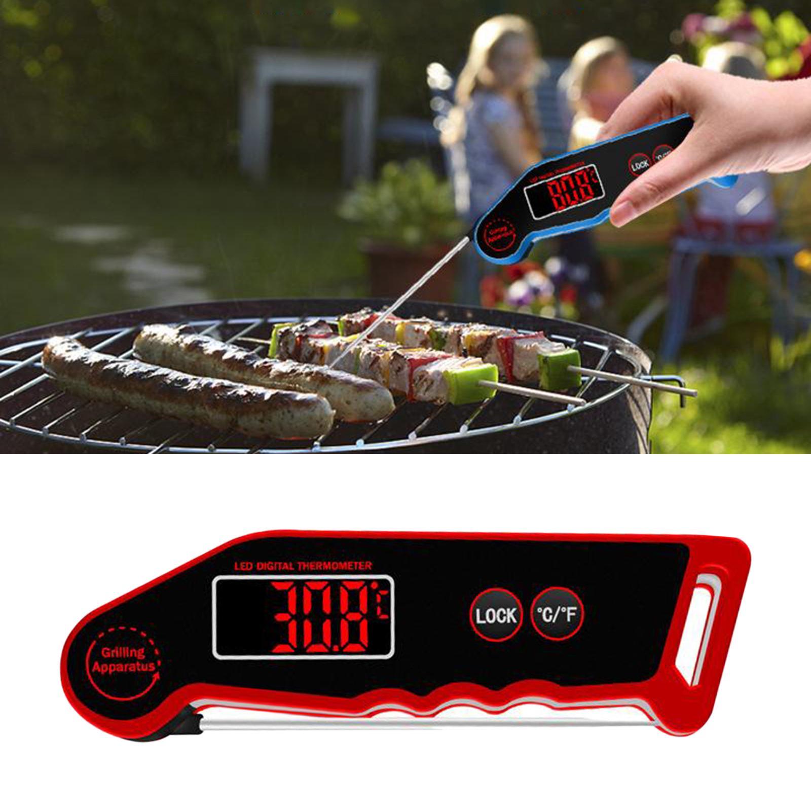 Instant Read Wireless Thermometer Easy to Use Red