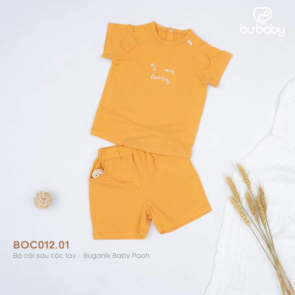 Bộ cộc tay Bu, Bubaby Buganik Baby Pooh 6m - 4Y - Cam