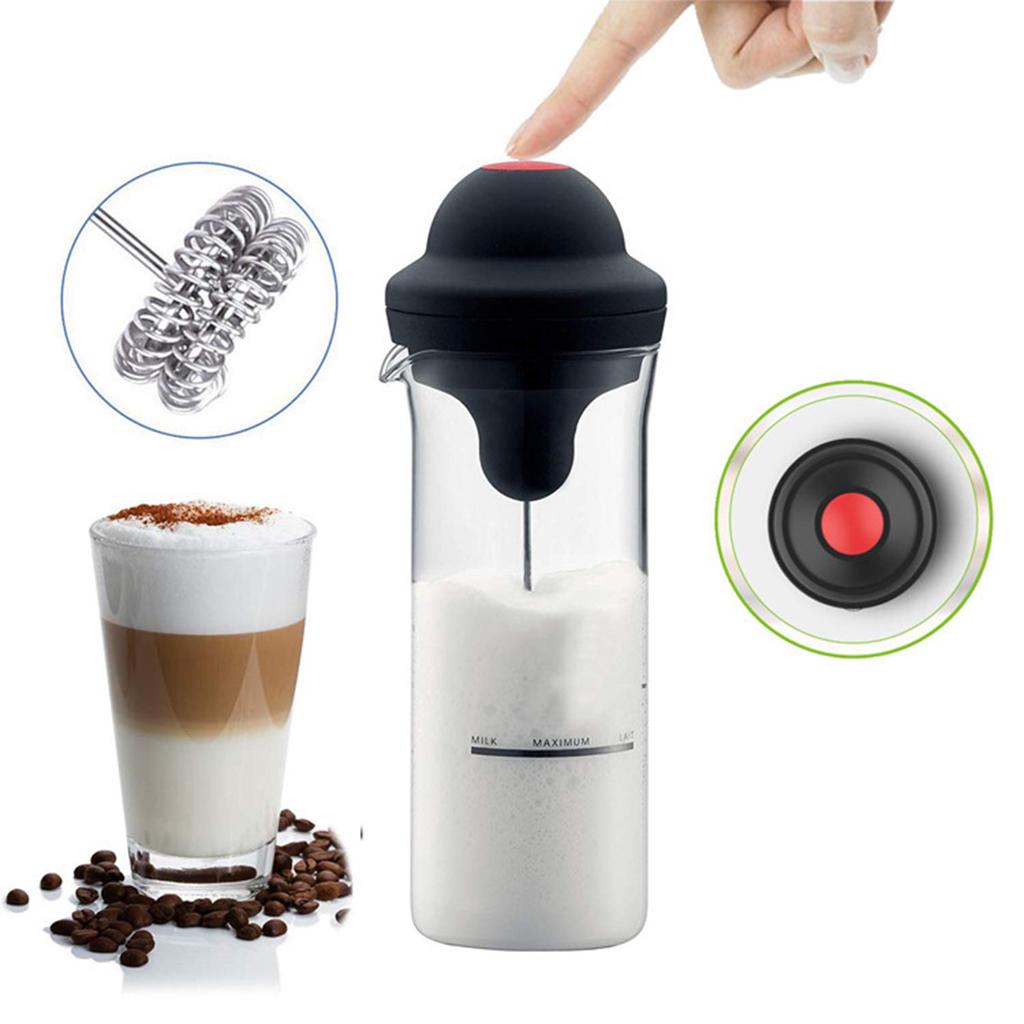 Handheld Electric Coffee Frother Cup 400ml Stainless Steel Foamer Bubbler Coffee Blender Kitchen Stirrer for Coffee Cappuccino Frappe Kitchen Tools