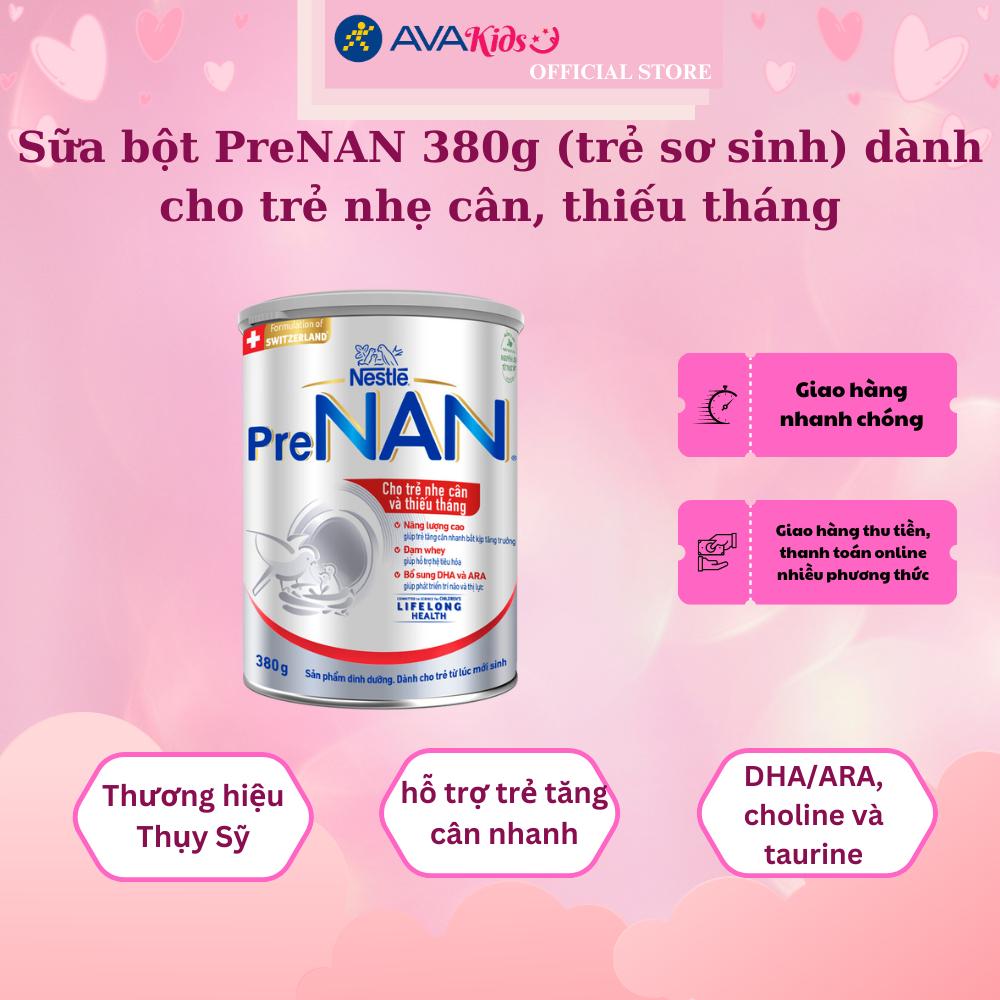 Sữa bột PreNAN 380g (trẻ sơ sinh) dành cho trẻ nhẹ cân, thiếu tháng - Hàng chính hãng