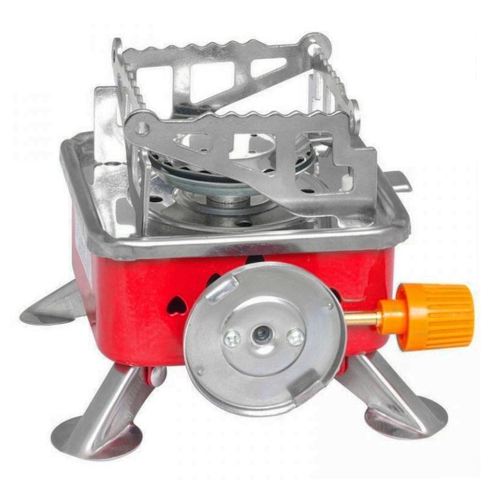 Mini Camping Stove Windproof Backpacking Stove Foldable Camp Gases Burner with Electronic Ignition for Indoor Outdoor