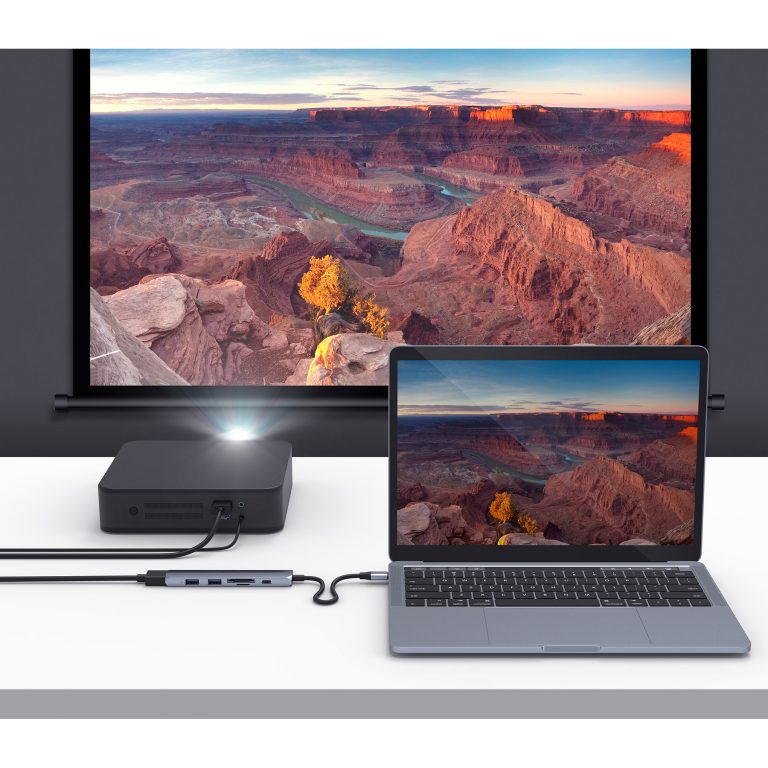 Cổng Chuyển HyperDrive Bar 6 IN 1 USB-C Hub Dành Cho Macbook/Surface/PC/DEVICES – HD22E - Hàng Chính Hãng
