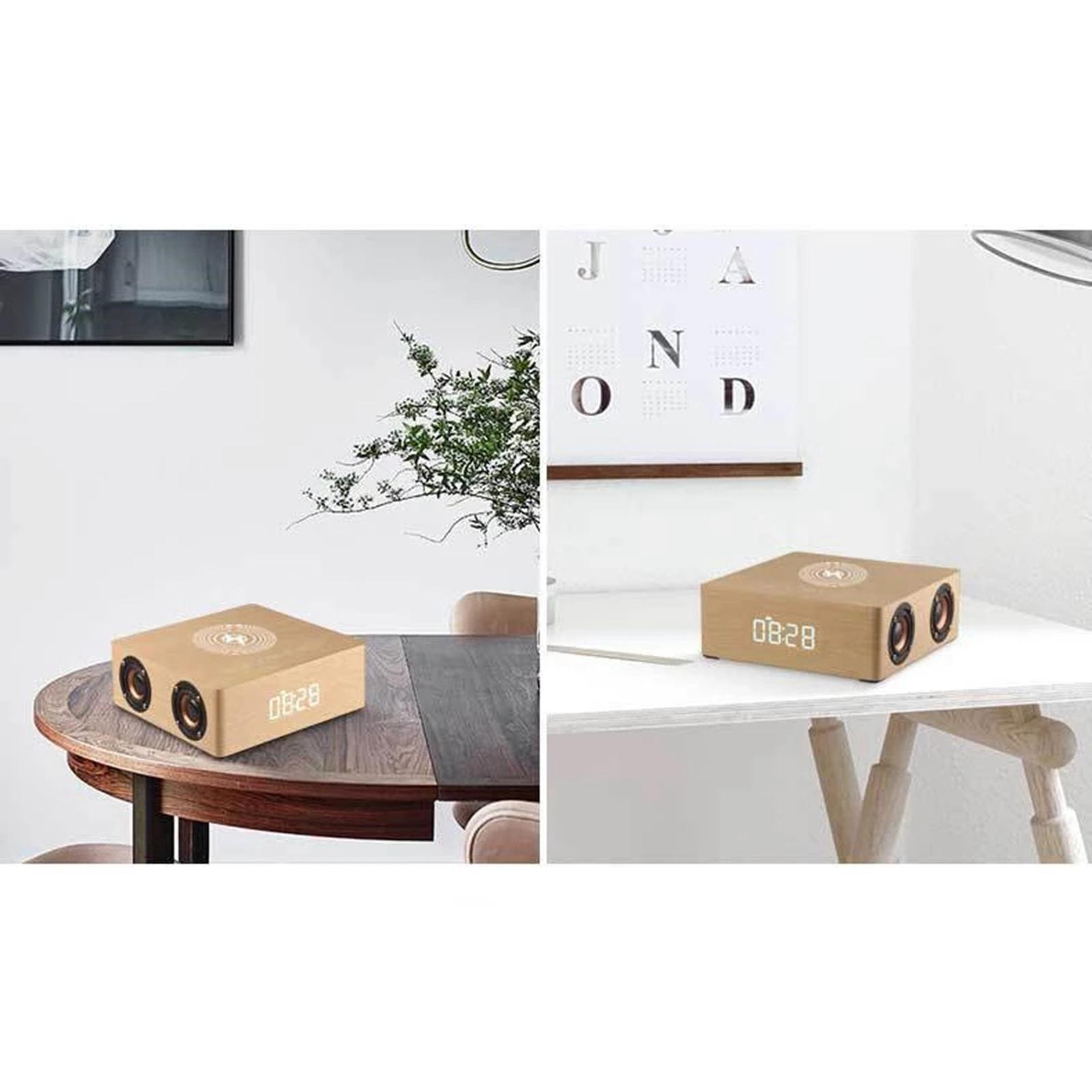 Kokiya Retro Multi-Function Bluetooth Speaker Alarm Clock Wireless Charger