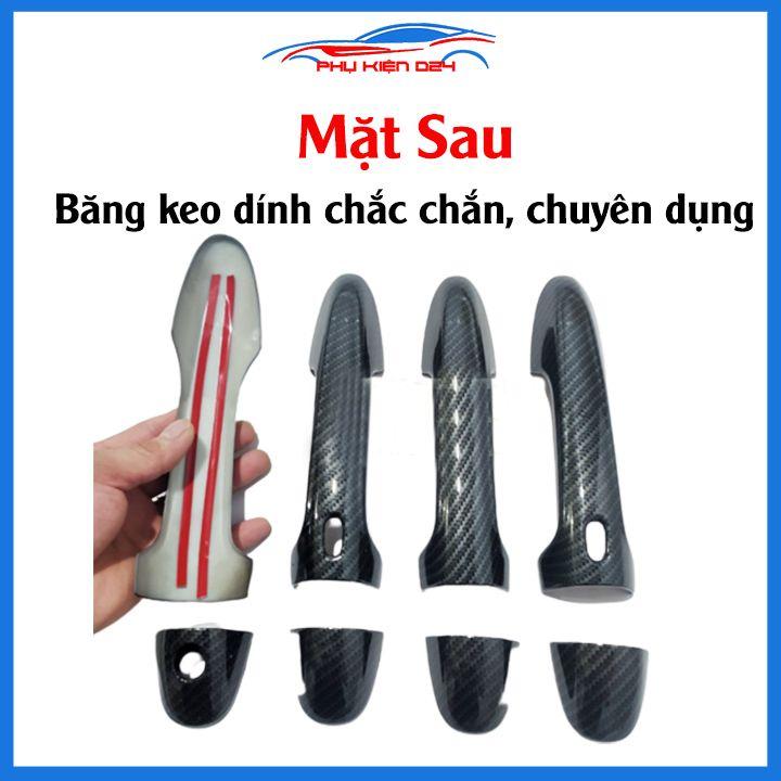 Ốp tay hõm Innova 2017-2018-2019-2020-2021 vân carbon, mạ crom chống trầy bảo vệ cửa xe ô tô