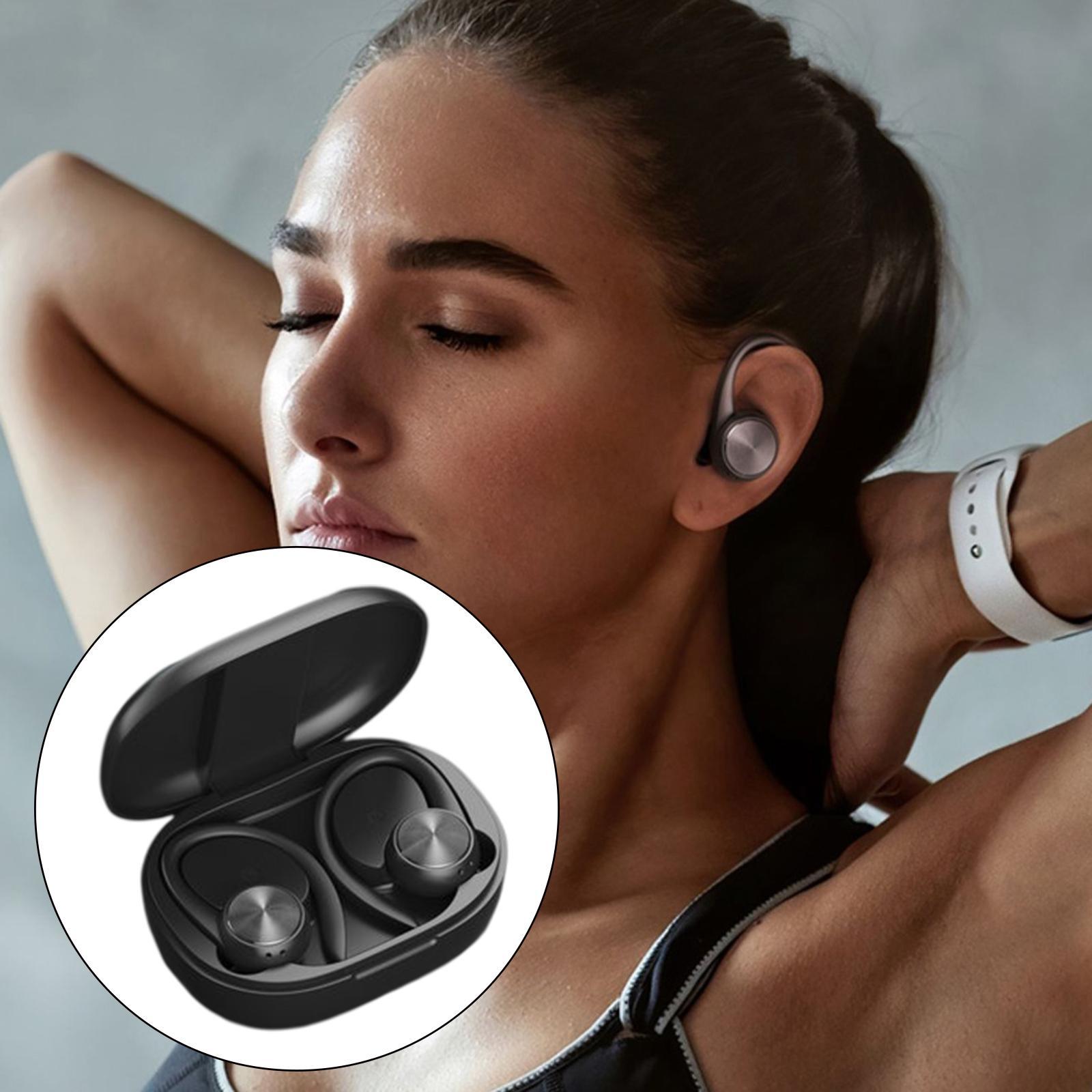 Ear-Hook Bluetooth 5.0 Earpiece for Driving LED Battery Display Black