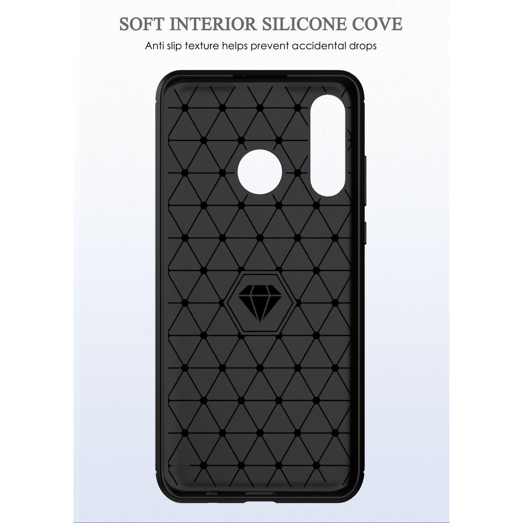 Ốp lưng cho Huawei P30 Lite dẻo Carbon phay xước chống sốc chống vân tay