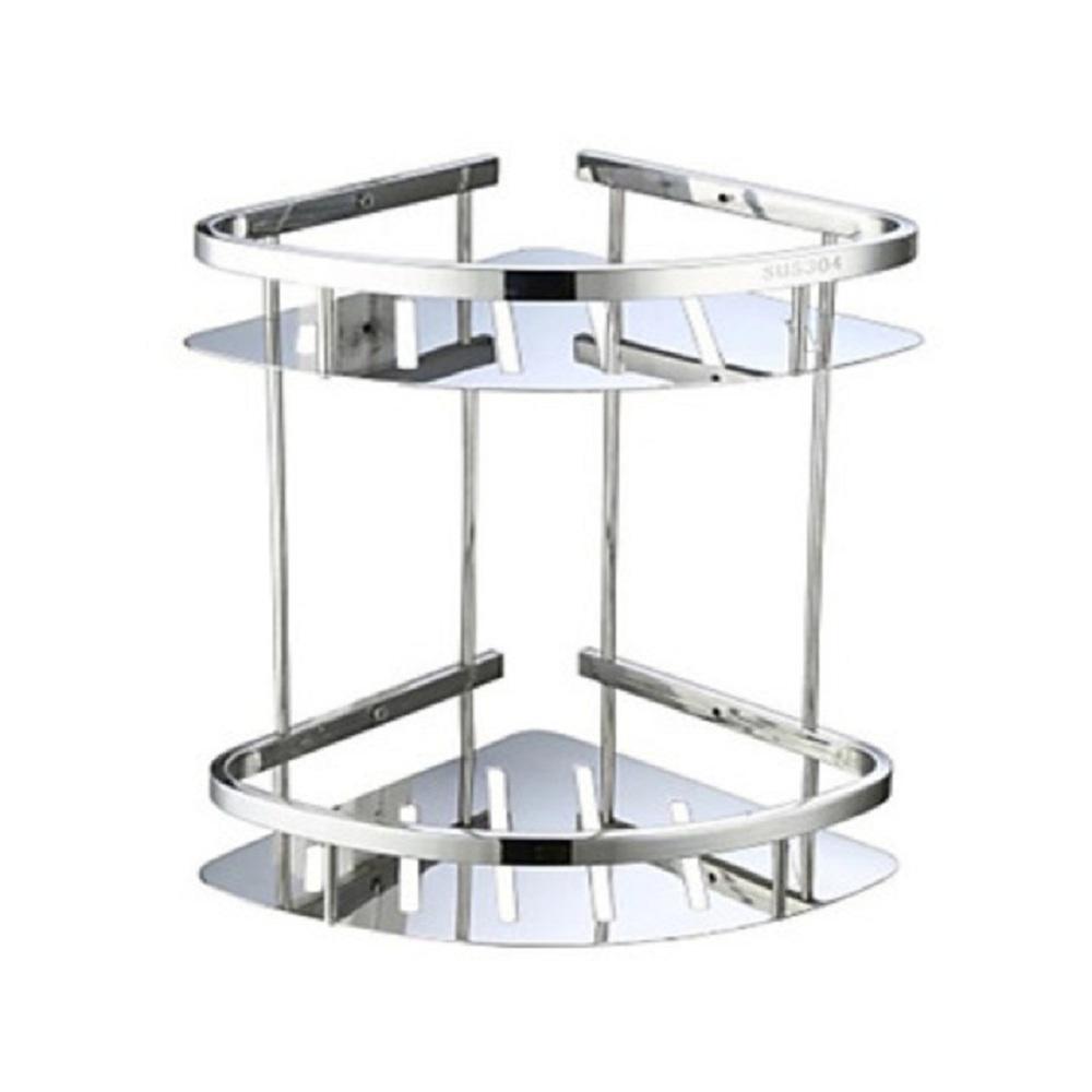 Kệ Góc Nhà Tắm 2 Tầng Inox 304 Cao Cấp Sáng Bóng Tiện Dụng - Kệ Góc Nhà Tắm 2 Tầng Inox 304 Cao Cấp Sáng Bóng Tiện Dụng - Hàng Loại 1