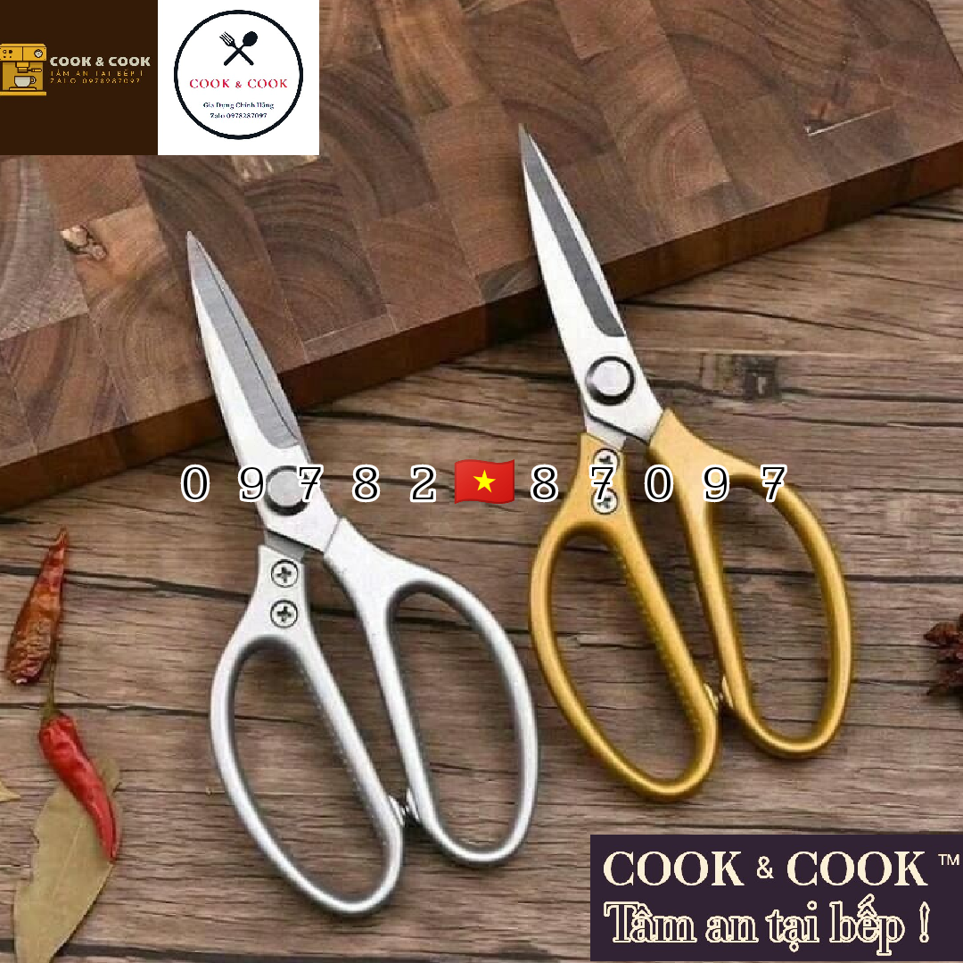 Kéo làm bếp inox đa năng cao cấp kéo cắt xương, gà, cá, vải và thực phẩm