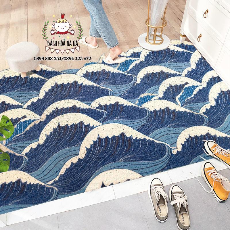 THẢM TRANG TRÍ TẾT 2021-THẢM TRẢI SÀN CHỐNG TRƠN TRƯỢT - Mẫu Hoa Văn Sóng Nước Tài Lộc Tràn Đầy - Nana Decor Shop