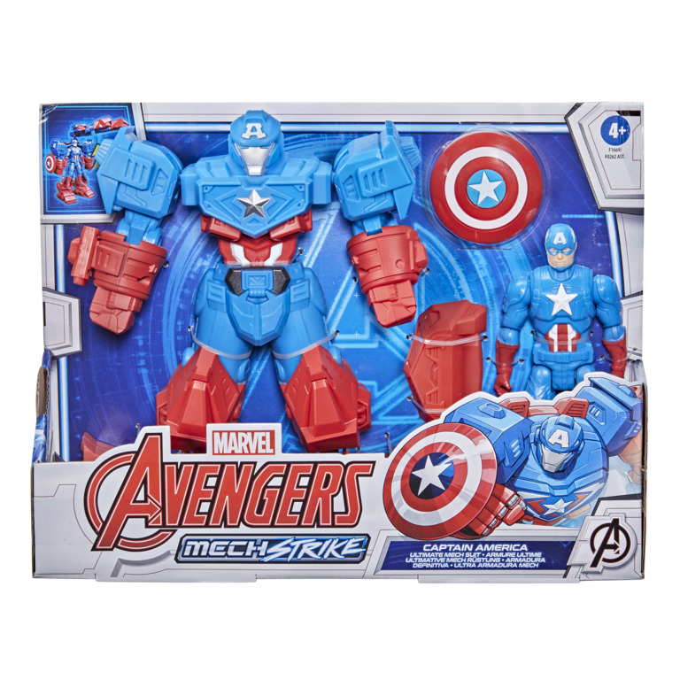 Đồ Chơi MATTEL AVENGERS Mô Hình Captain Dòng Mech Strike Tối Thượng Giáp 8 Inch F1669