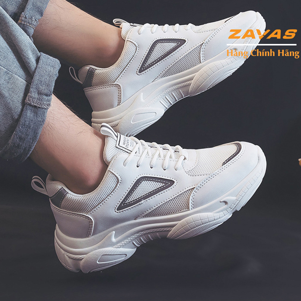Giày thể thao nam đế êm nhẹ thương hiệu ZAVAS thoáng khí đế cao su đúc, chống trơn trượt hạn chế mòn S391 - Hàng chính hãng