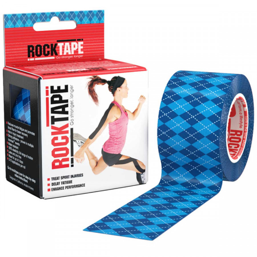 Băng dán cơ thể thao Rocktape Korea - Blue Argyle