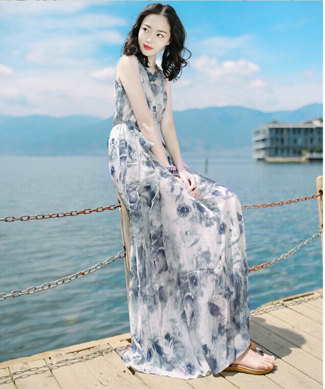 Đầm maxi dạo biển xinh xắn - HATI