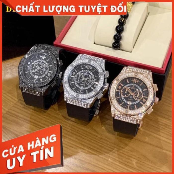 (hublot.viền trơn) Đồng Hồ Thời Trang Nam Nữ Hublot Cặp Đôi - Dây Hương Vani Cao Cấp - DH602 - Bảo hành 12 tháng