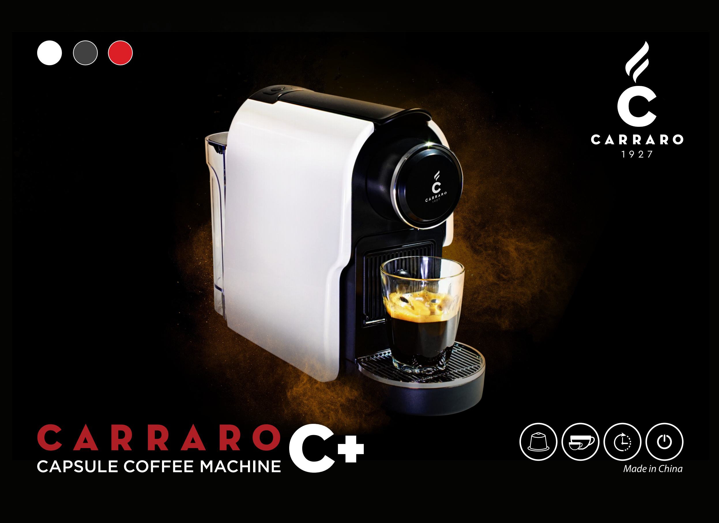 Máy Pha Cà Phê Viên Nén CARRARO C+ Tương Thích Nespresso - Hàng Chính Hãng