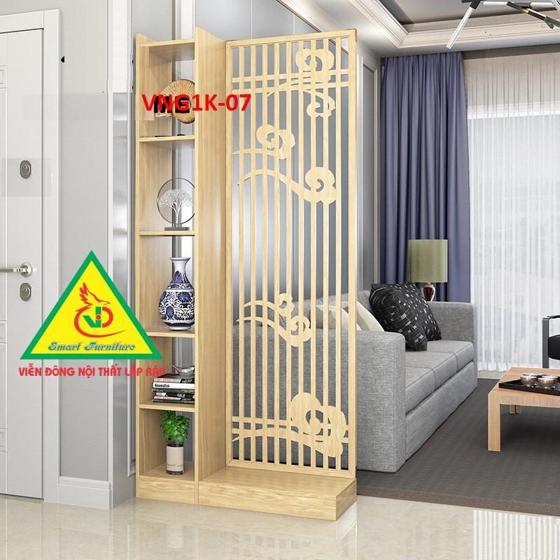 Vách ngăn liền kệ gỗ MDF VN1K-01 - Nội thất lắp ráp Viendong Adv