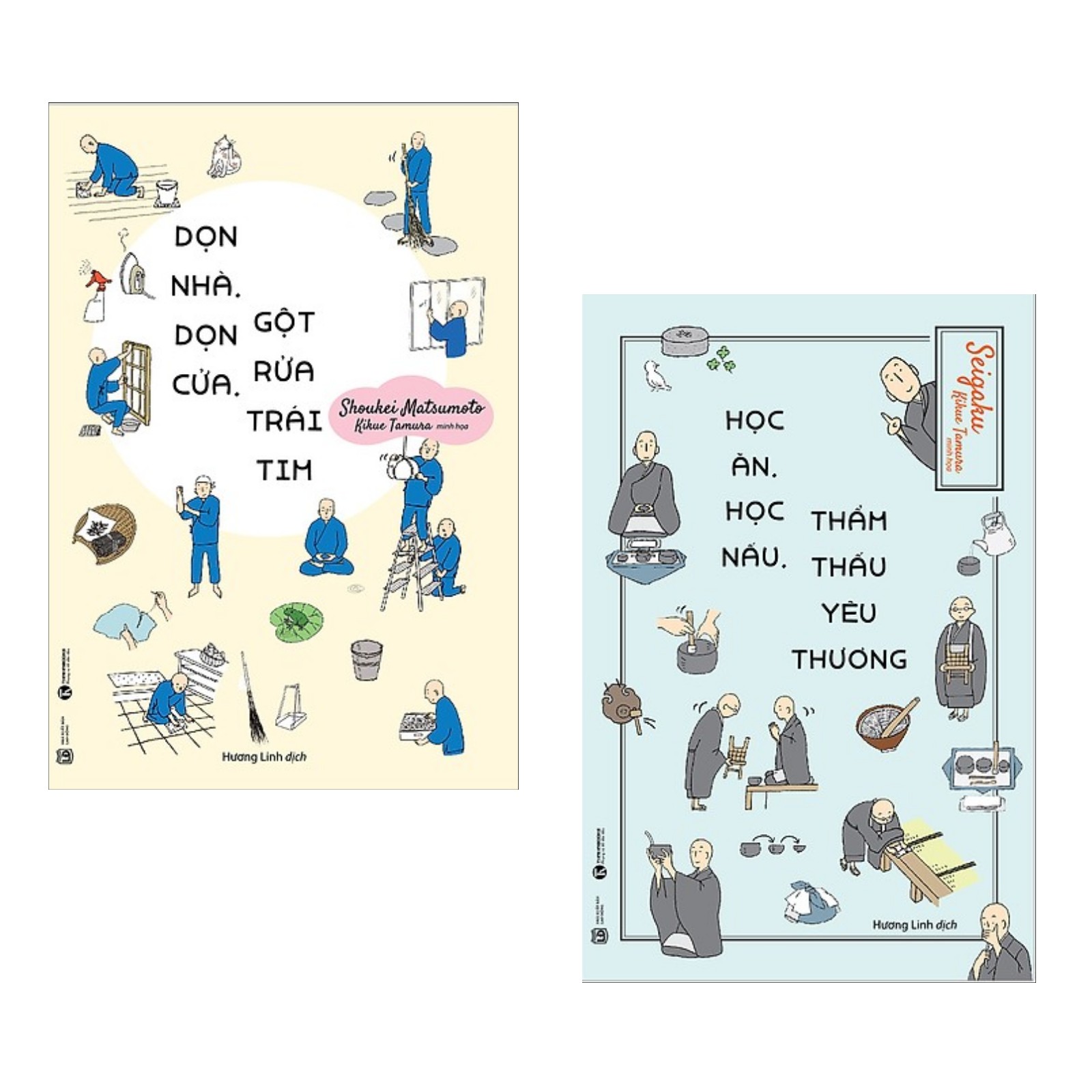 Combo 2 cuốn sách kĩ năng sống :  Dọn Nhà, Dọn Cửa, Gột Rửa Trái Tim +  Học Ăn, Học Nấu, Thẩm Thấu Yêu Thương