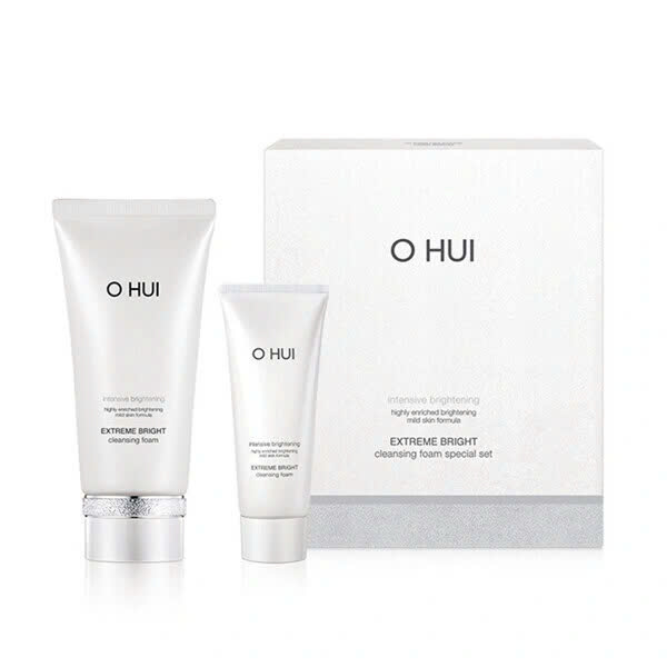 Bộ Sữa Rửa Mặt Ohui Trắng Ohui Extreme White Cleansing Foam 160Ml 100Ml
