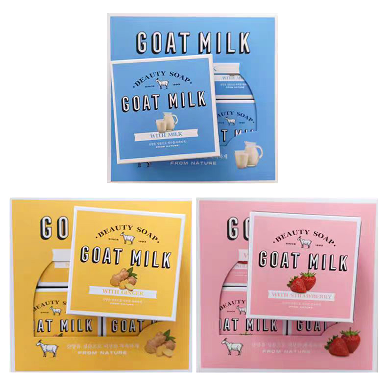 Xà phòng tắm trắng sữa dê Goat Milk Beauty Soap Hàn Quốc 90g - Từ sữa dê tươi