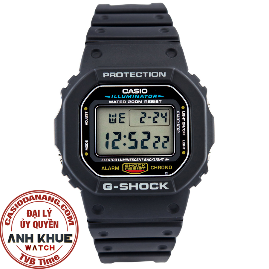 Đồng hồ nam dây nhựa Casio G-Shock chính hãng DW-5600E-1VDF
