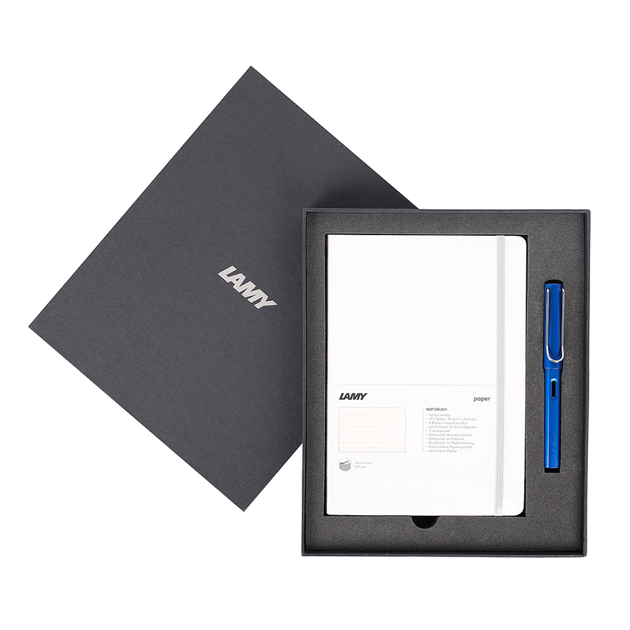 Gift Set Lamy Notebook A5 Softcover White + Lamy Al-Star Blue - GSNAl0022