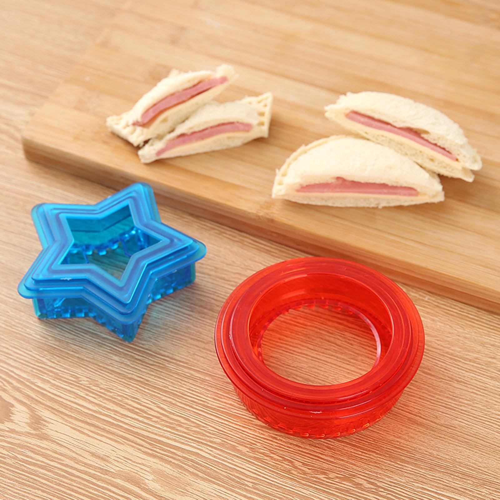 2x DIY Creative Sandwich Cutter and Sealer Cookie Cutters for Boys Lunchbox